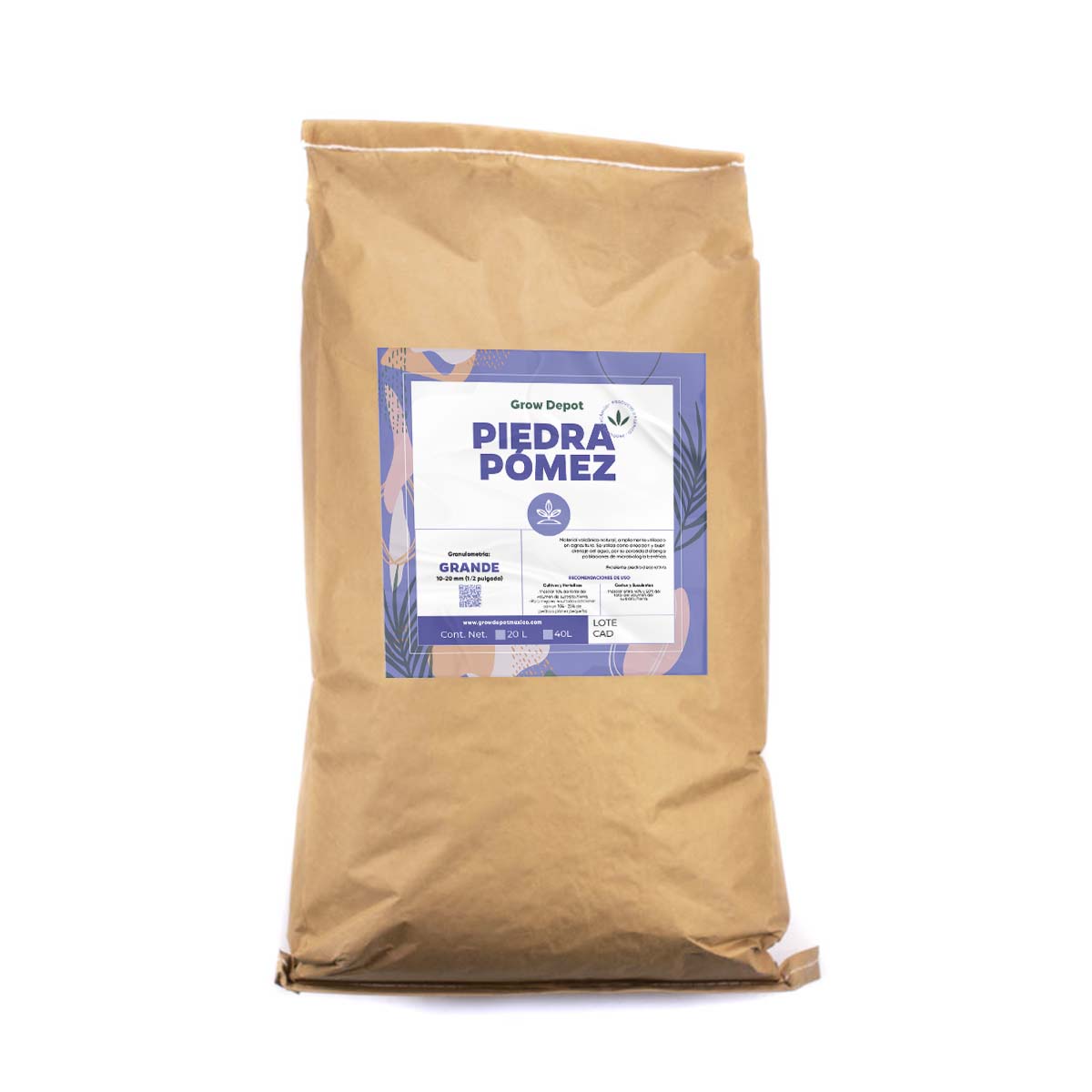 Piedra pómez 40 Lts