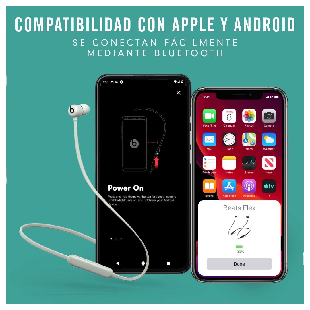 Audífonos Beats Flex Blanco(Reacondicionado Grado A)
