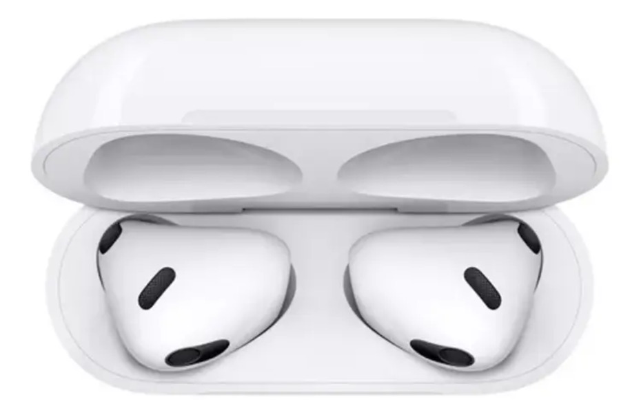 Apple AirPods (3ª generación) con caja de carga MagSafe.