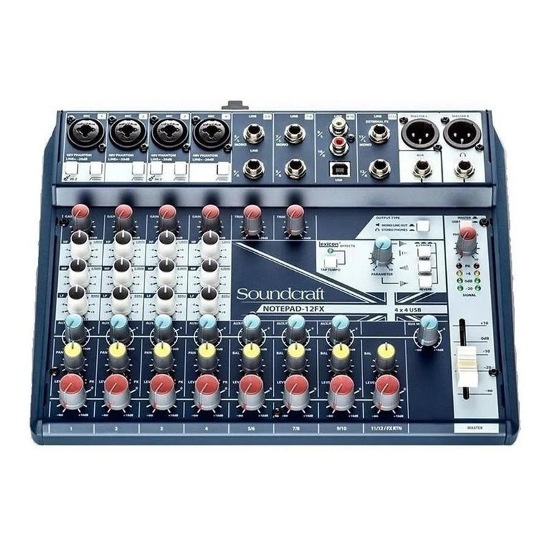Mezcladora 12 Canales Notepad C/usb, Soundcraft Notepad-12fx