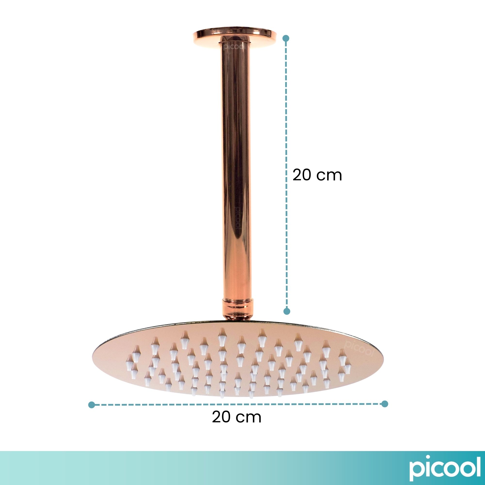 Kit Regadera Tipo Lluvia Redonda Rosa Con Manerales Teléfono