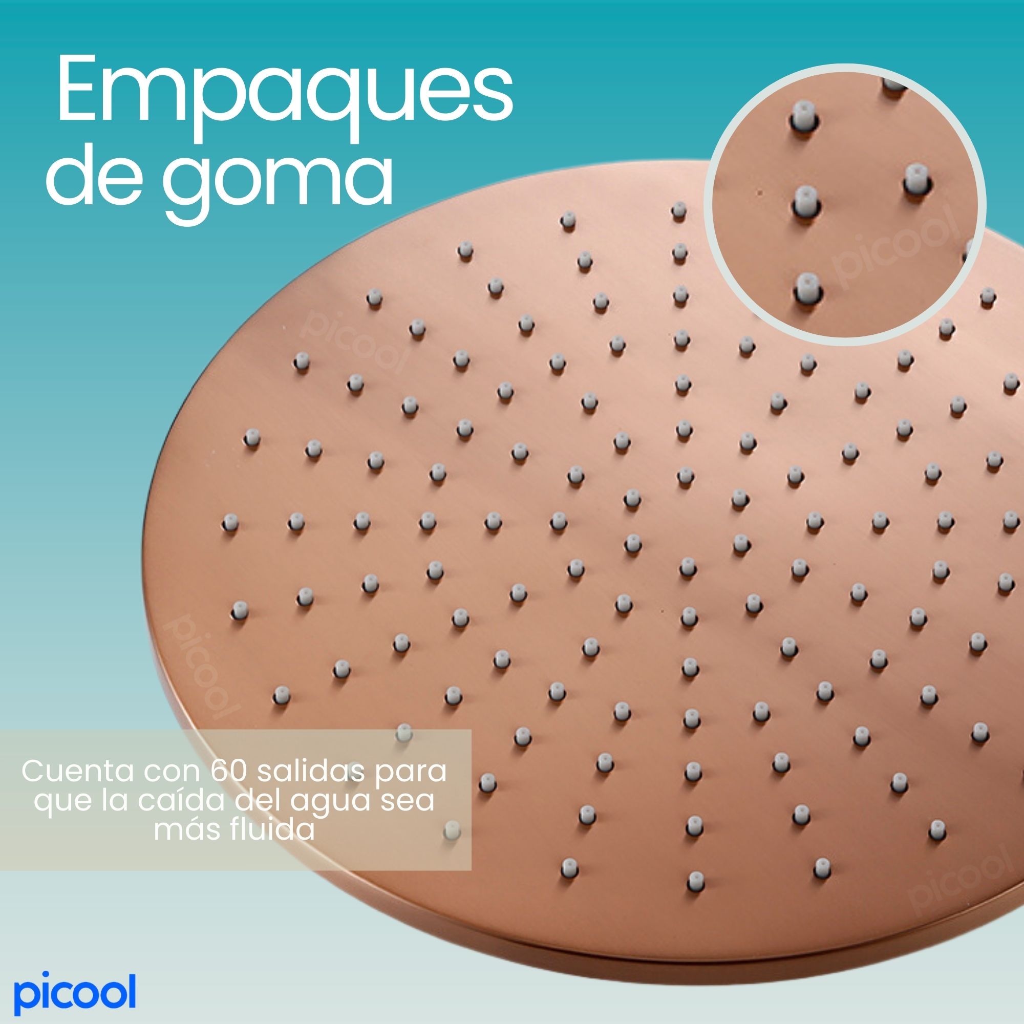 Kit Regadera Tipo Lluvia Redonda Rosa Con Manerales Teléfono