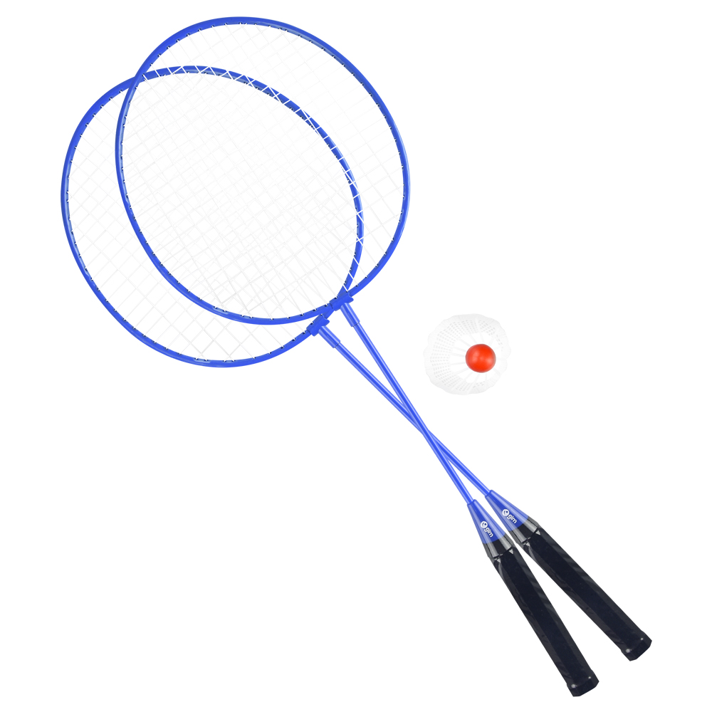 Juego De Badminton Gim Sport Disfruta al aire libre con el Juego de Badminton más completo Con Marco metálico 61.5 cm de largo Con cuerdas de nylon  2 raquetas y 1 gallito de plástico