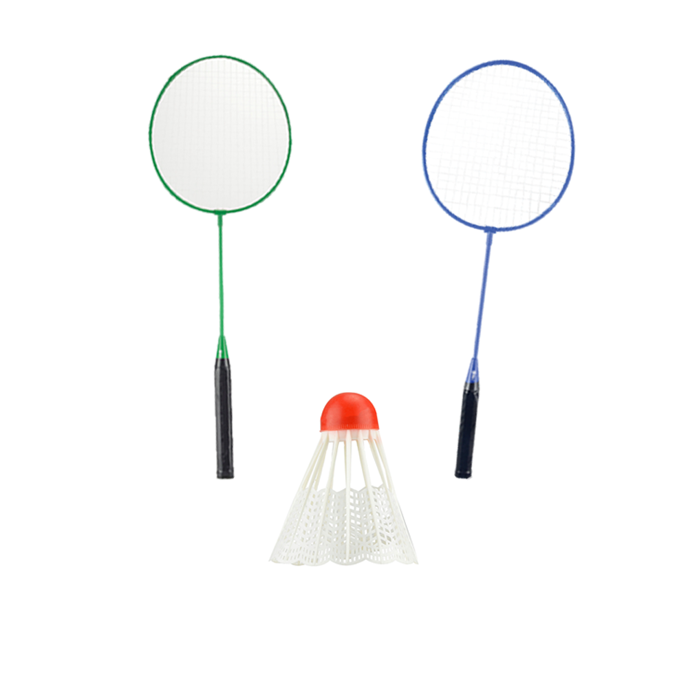 Juego De Badminton Gim Sport Disfruta al aire libre con el Juego de Badminton más completo Con Marco metálico 61.5 cm de largo Con cuerdas de nylon  2 raquetas y 1 gallito de plástico