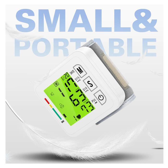 Baumanómetro con Voz Ingles Color MXPUG-001-16 1pza Blanco LCD Cable USB V8 135 a 195mm Diámetro Muñeca PressuGreen