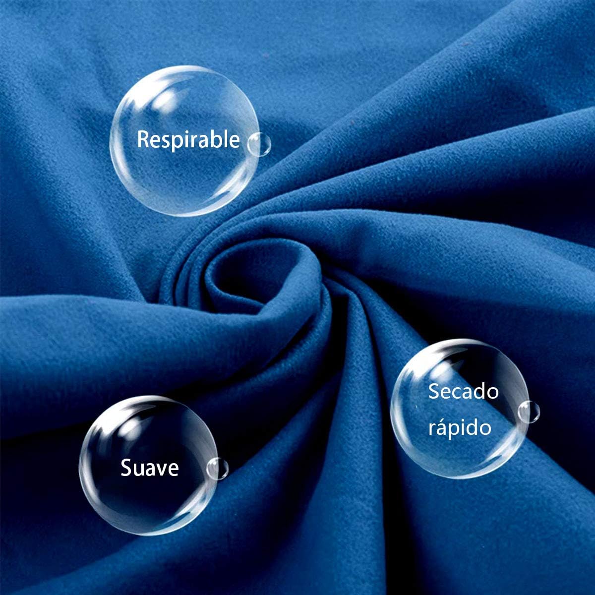 Toalla Microfibra Secado Rápido 3 PCS, Toalla de Viaje Ligera y Portatil, Toalla Deportiva para Playa, Natación, Yoga, Gimnasio, Camping, Senderismo