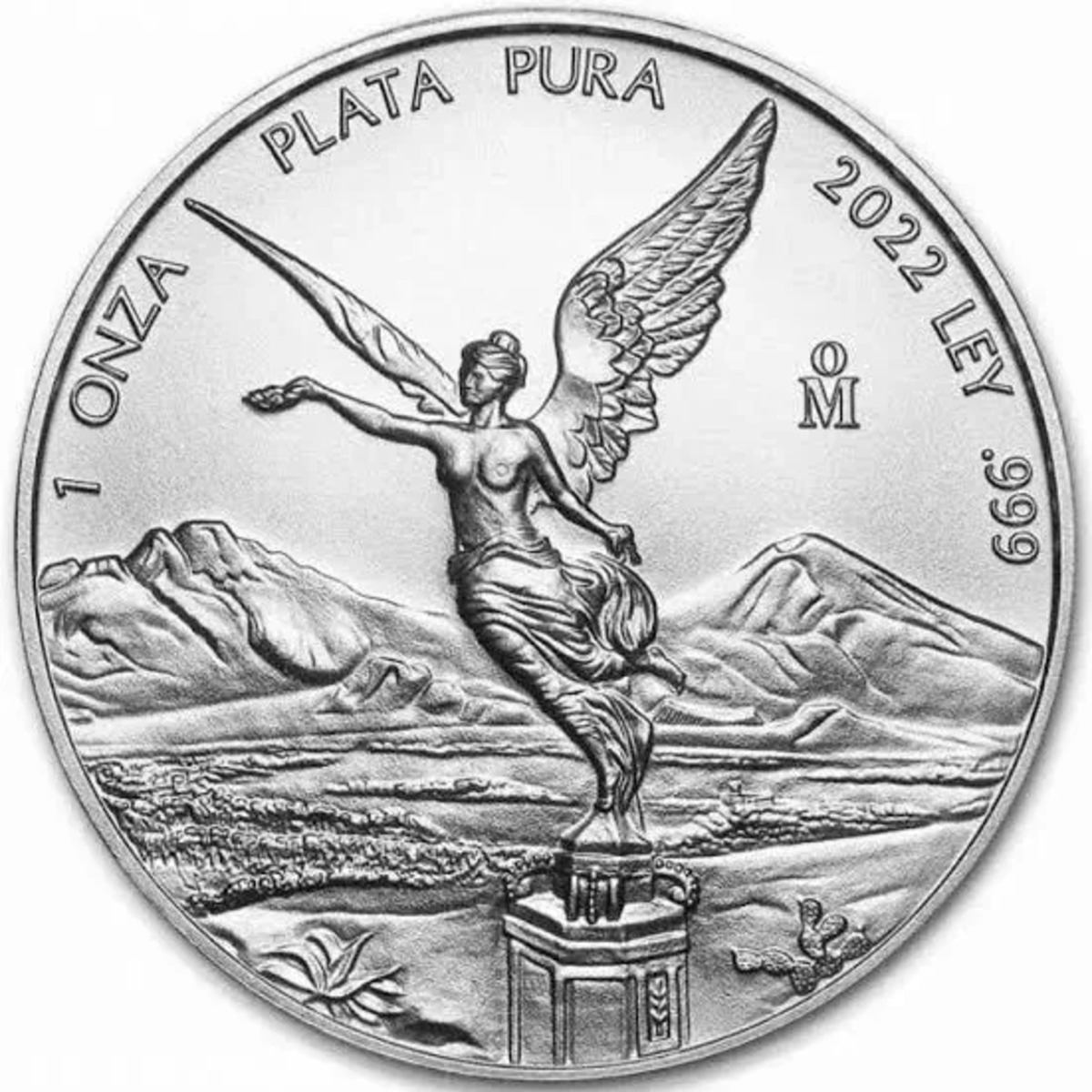 Onza Plata Pura Libertad 2022 ley .999 En Su Capsula.