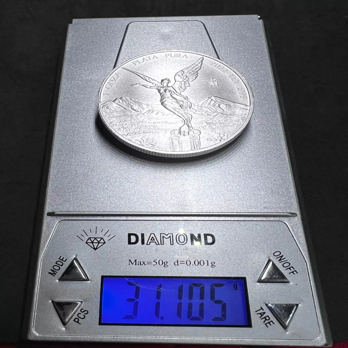 Onza Plata Pura Libertad 2022 ley .999 En Su Capsula.