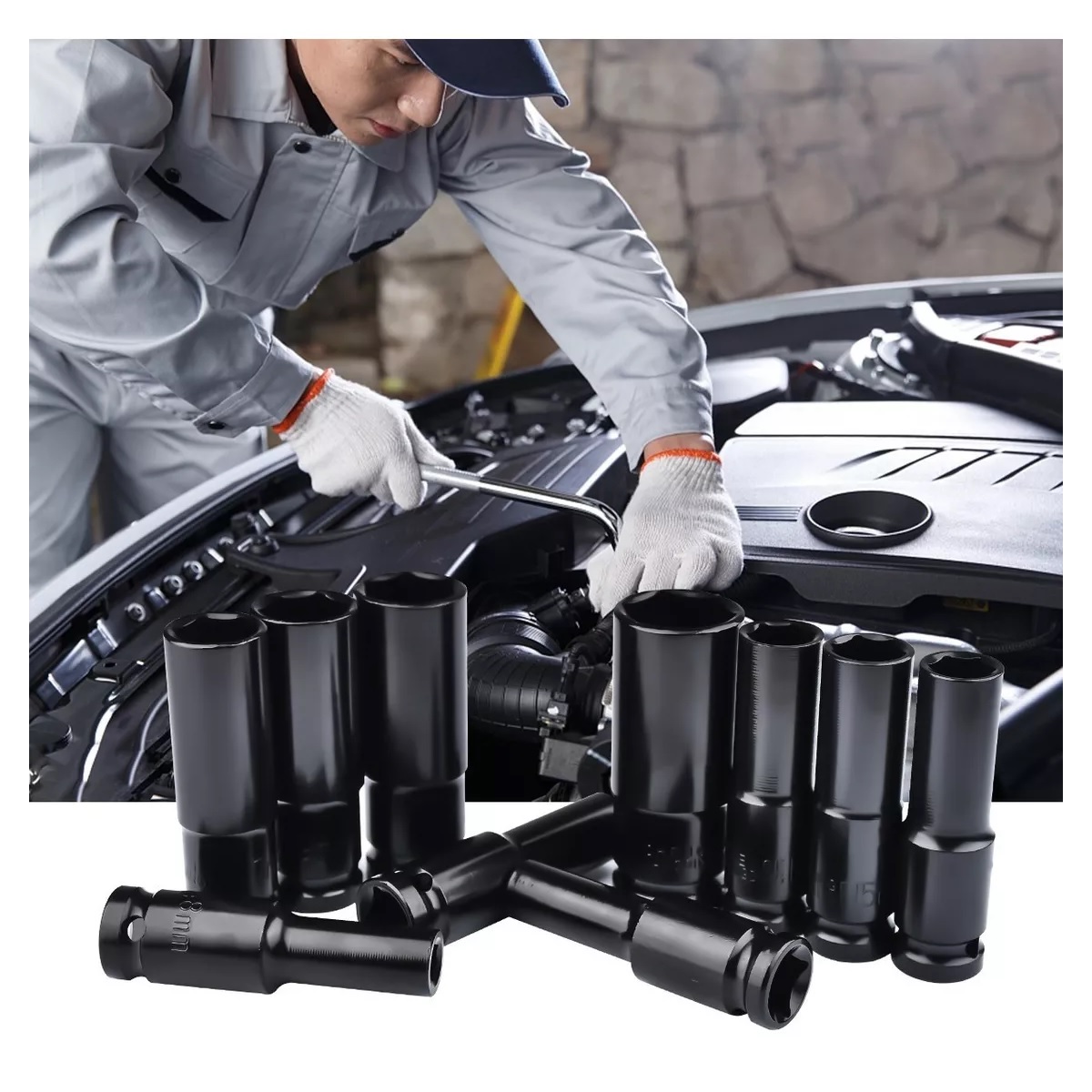 Kit De Llaves Vaso 1/2 Mecanica C/llave Carraca 14pz