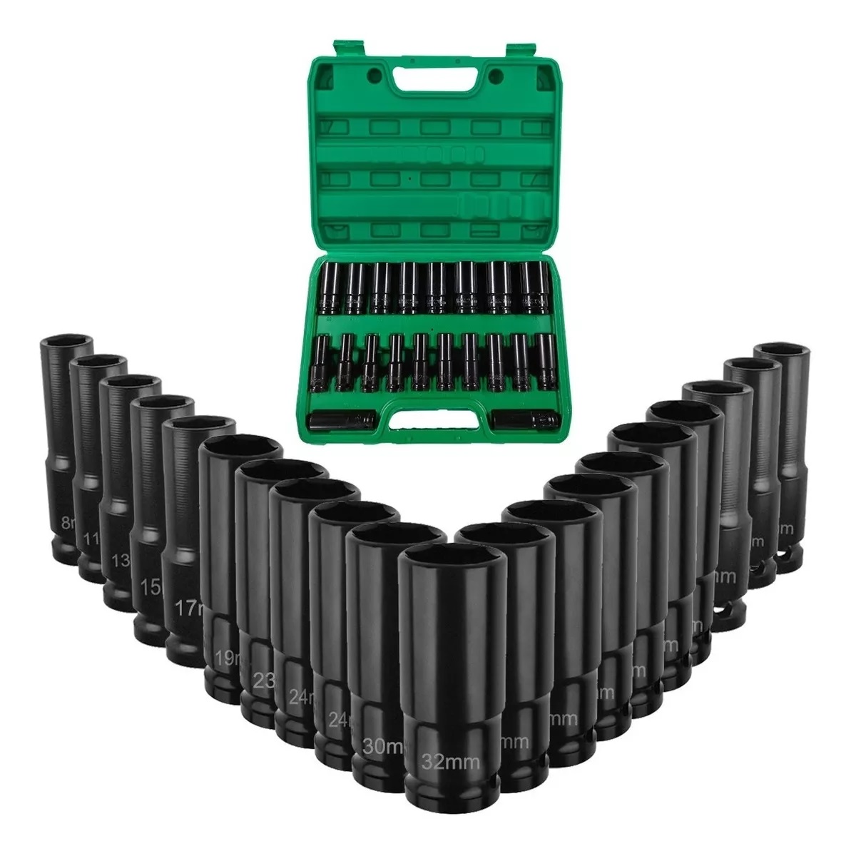 Herramientas Dados De Impacto Llaves Vaso 1/2 Mecanica 20p