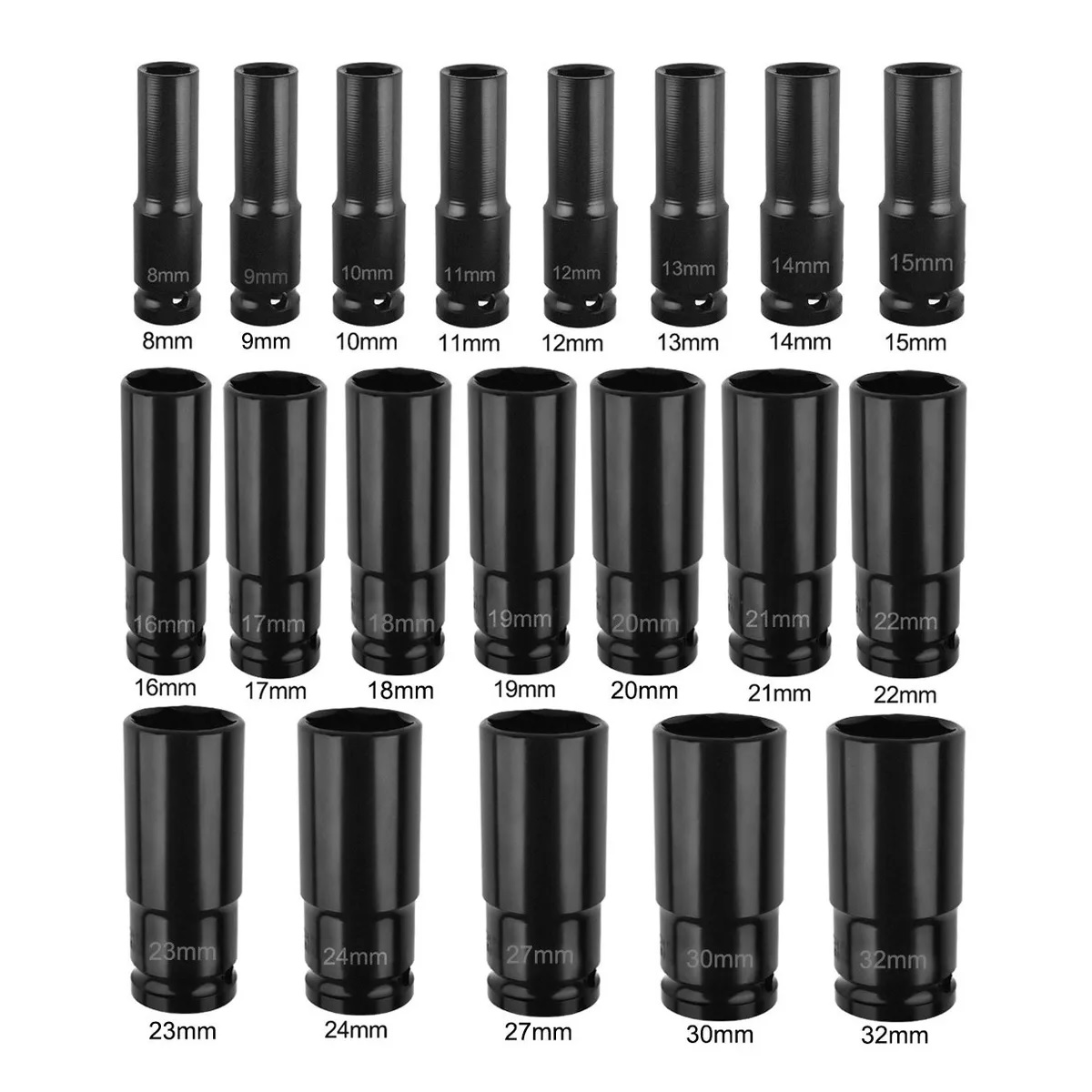 Herramientas Dados De Impacto Llaves Vaso 1/2 Mecanica 20p