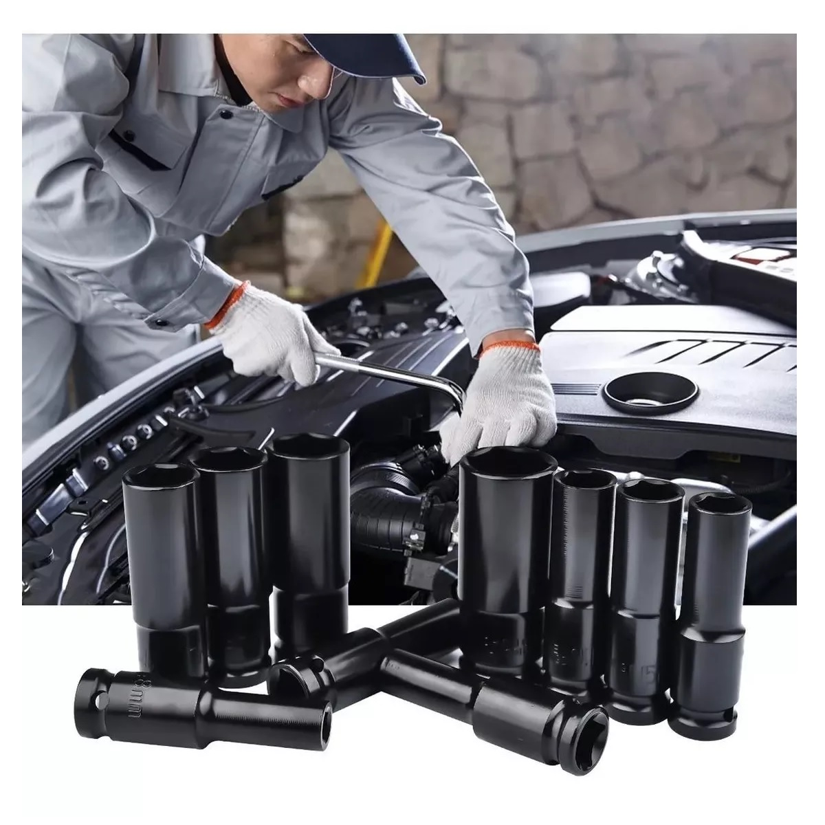 Herramientas Dados De Impacto Llaves Vaso 1/2 Mecanica 20p