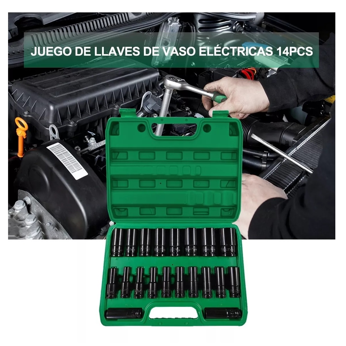 Herramientas Dados De Impacto Llaves Vaso 1/2 Mecanica 20p