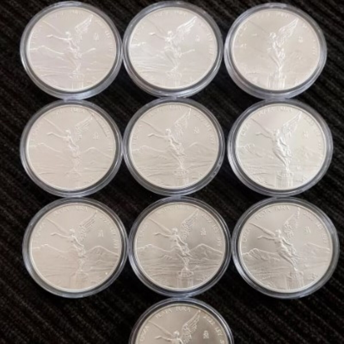 Lote 10 Onzas Plata Pura Libertad ley .999 Nuevas Sin Circular .