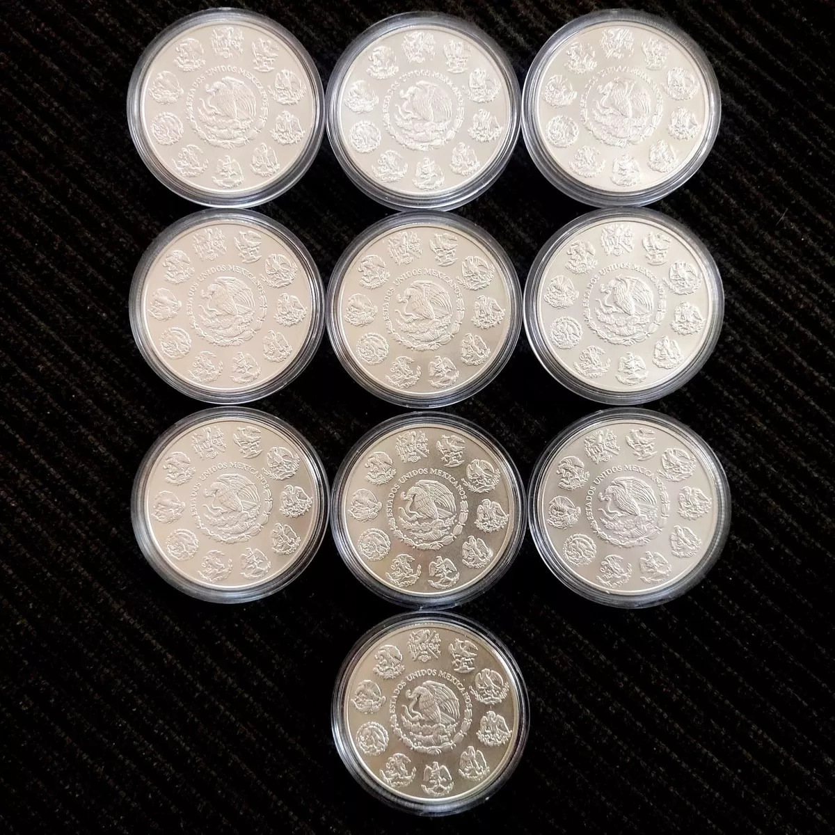 Lote 10 Onzas Plata Pura Libertad ley .999 Nuevas Sin Circular .