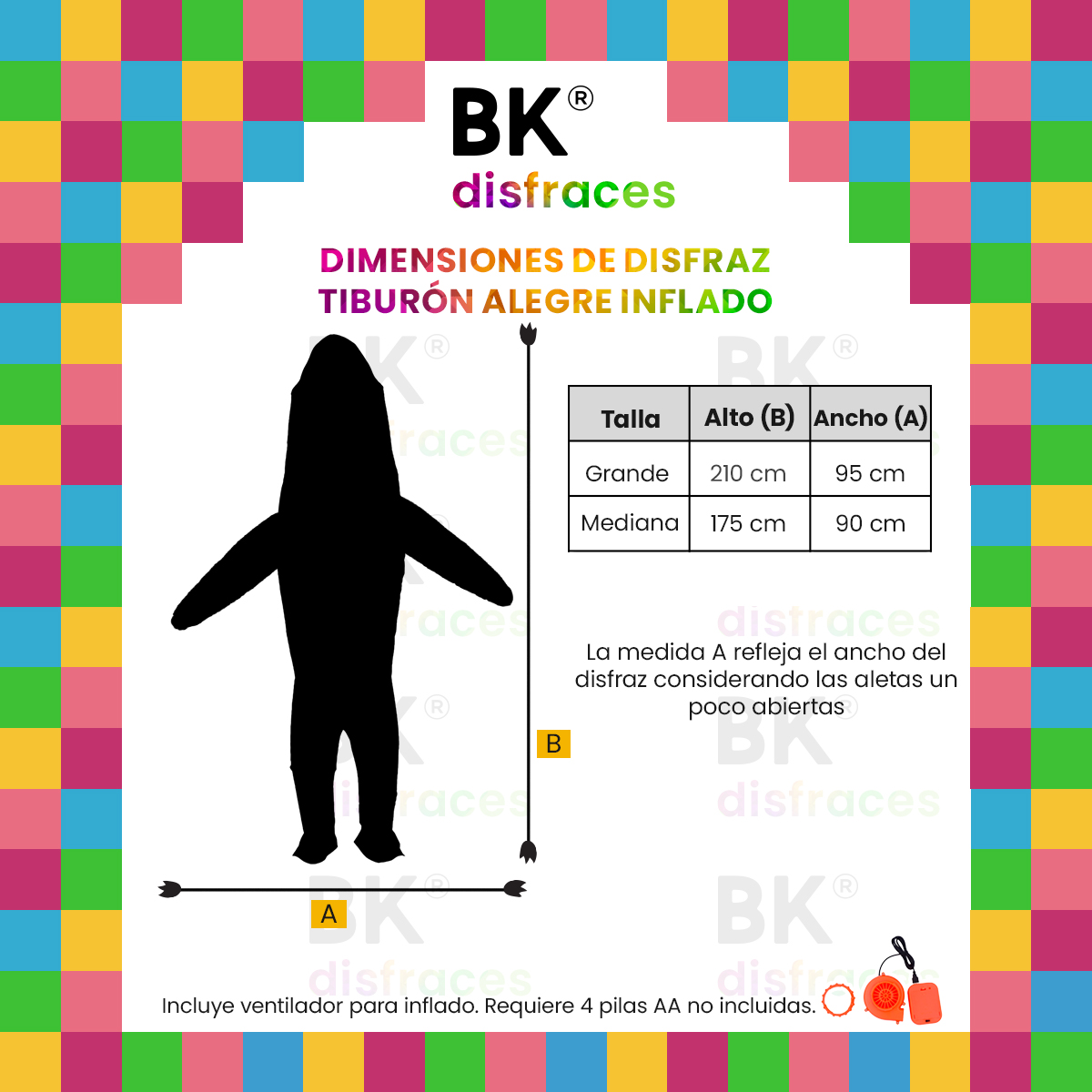 Disfraz inflable tiburón alegre happy shark Halloween toda ocasión.