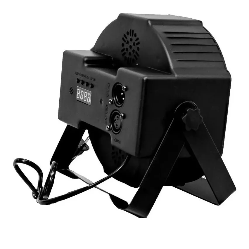 Cañon Led Reflector de Alta Potencia Audioritmico con 18 Leds Super Brillantes de Alta Potencia en tonos Rojo Verde y Azul Portatil y Muy Resistente Master ML-PAR18