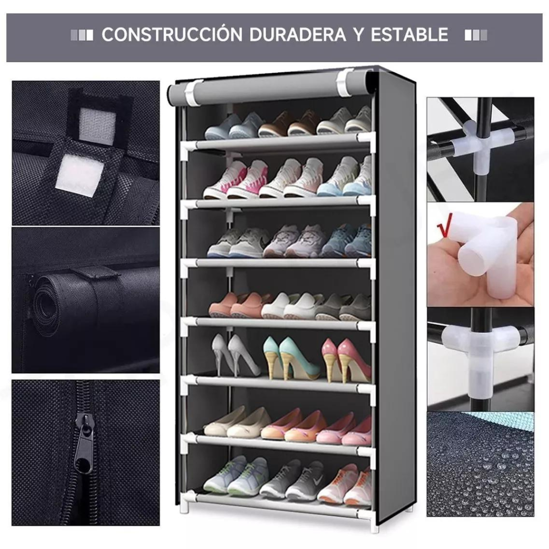 Zapatera Closet Organizador Zapatos 9 Niveles Hasta 27 Pares Negro ESQUIMAL