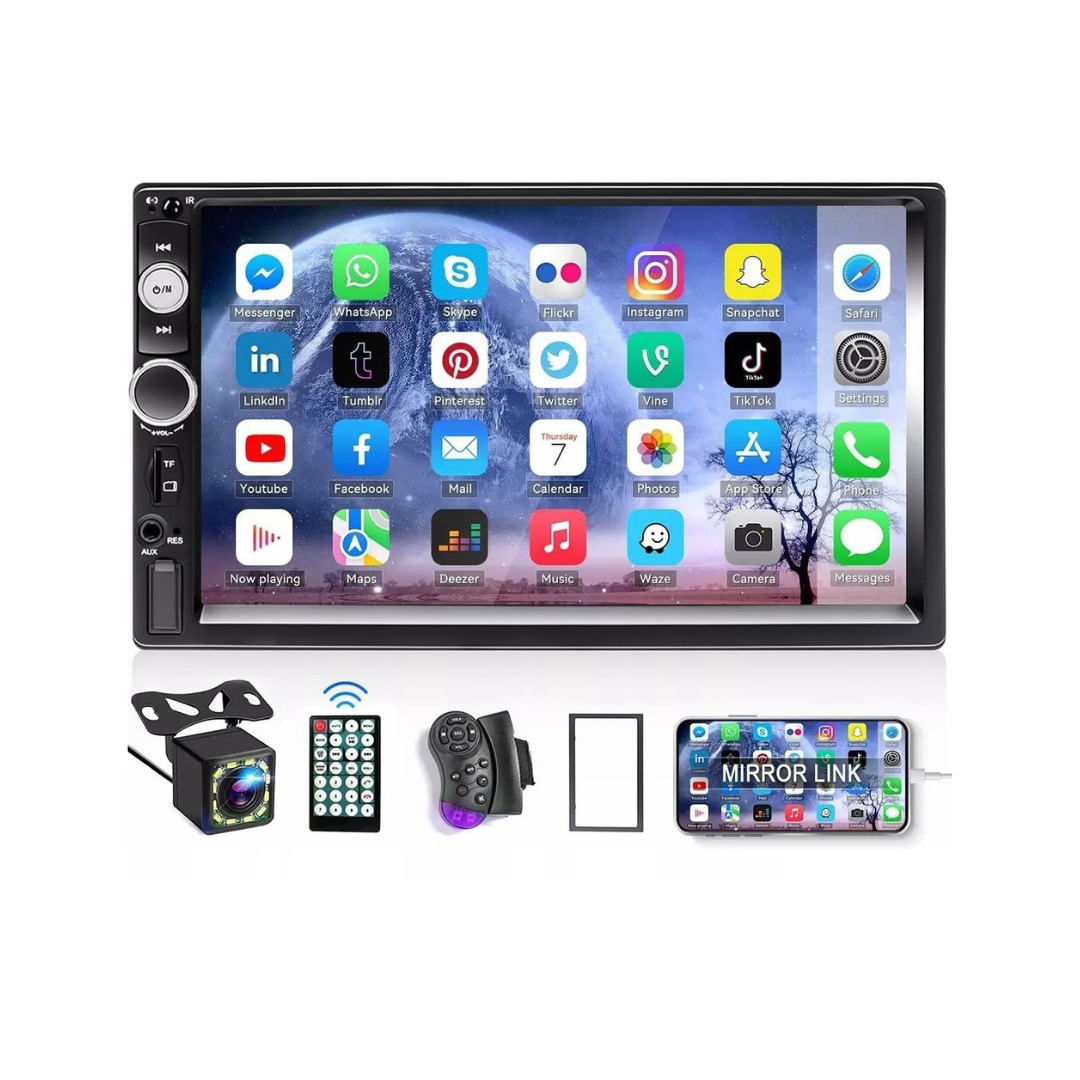 Autoestéreo Pantalla Táctil 7 Pulgadas Y Cámara trasera Blouethoo, GPS