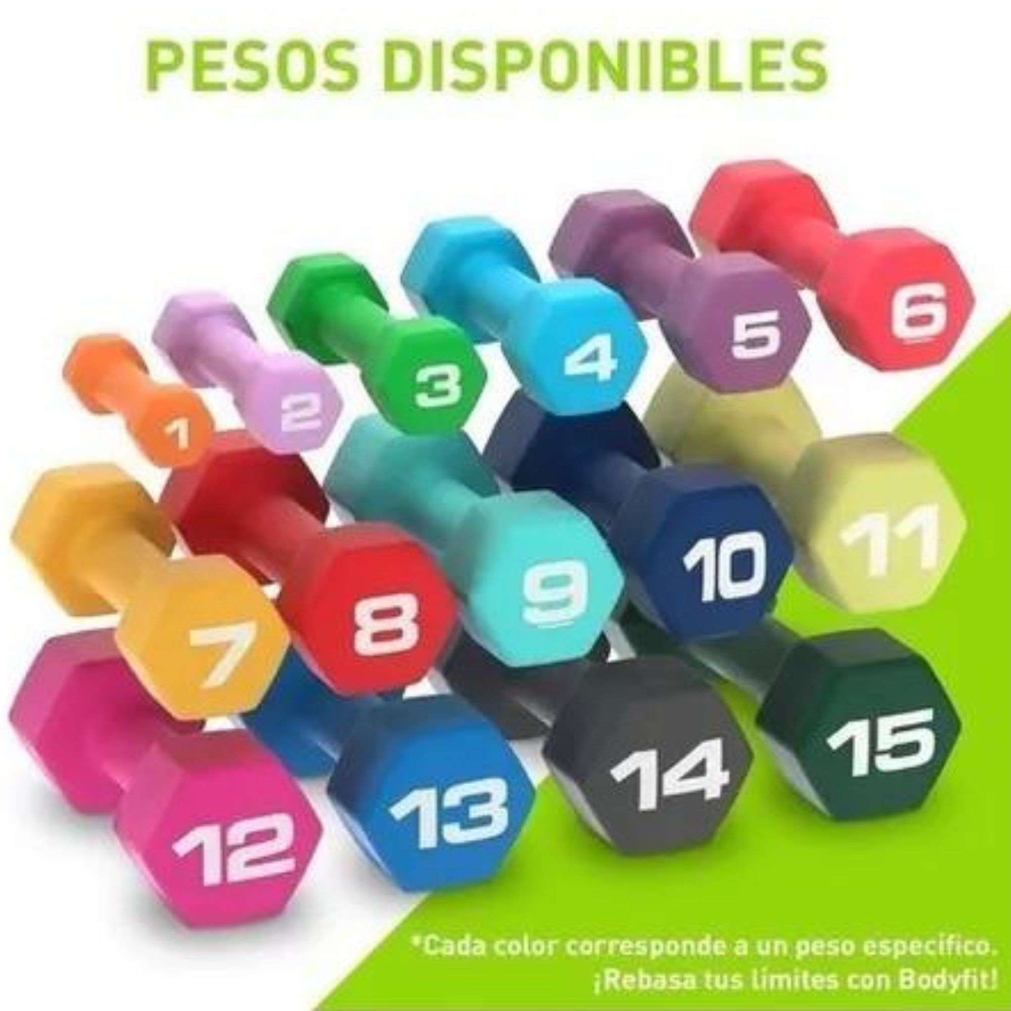 Macuerna Bodyfit Neopreno Gym Fitness Pilates 12 Lb (5.4kg) Bf-neo12lb