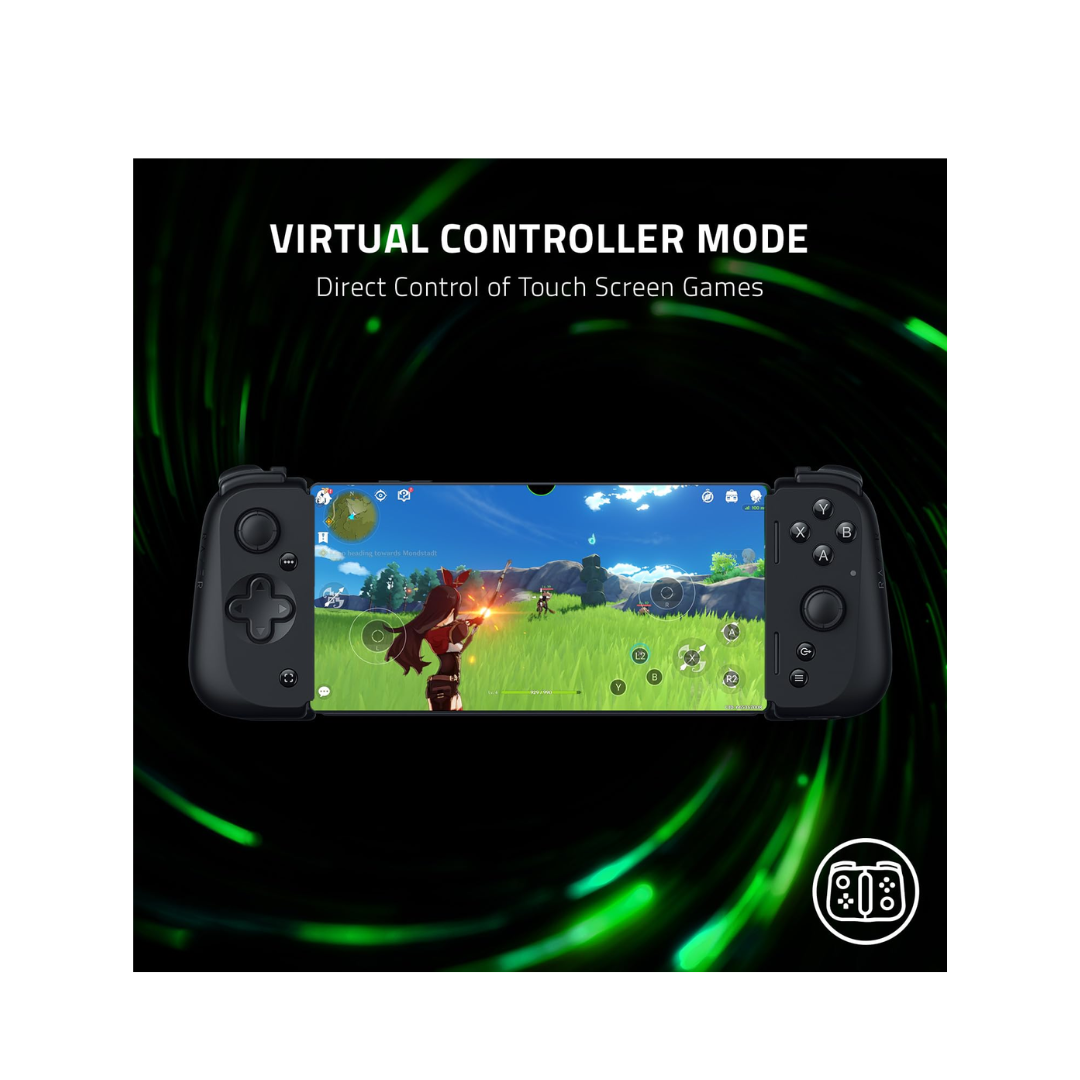 Razer control kishi v2, alámbrico, usb-c, negro, para android