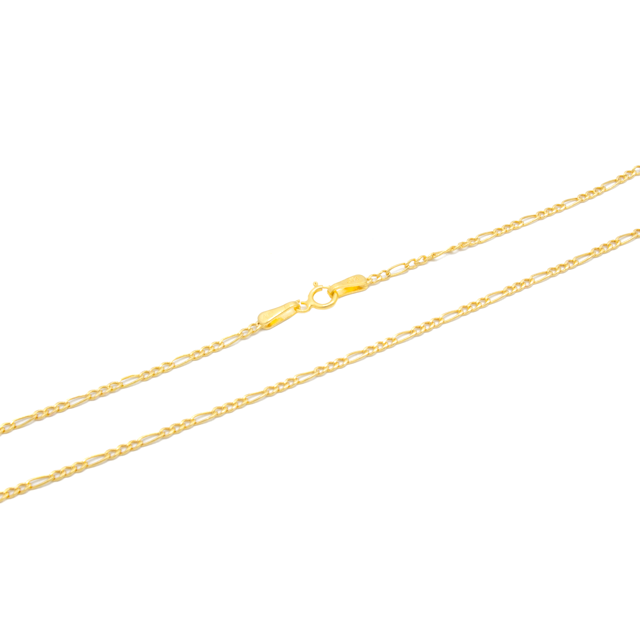 Cadena 40 cm x 1 mm Oro Dorado 14 Kilates.