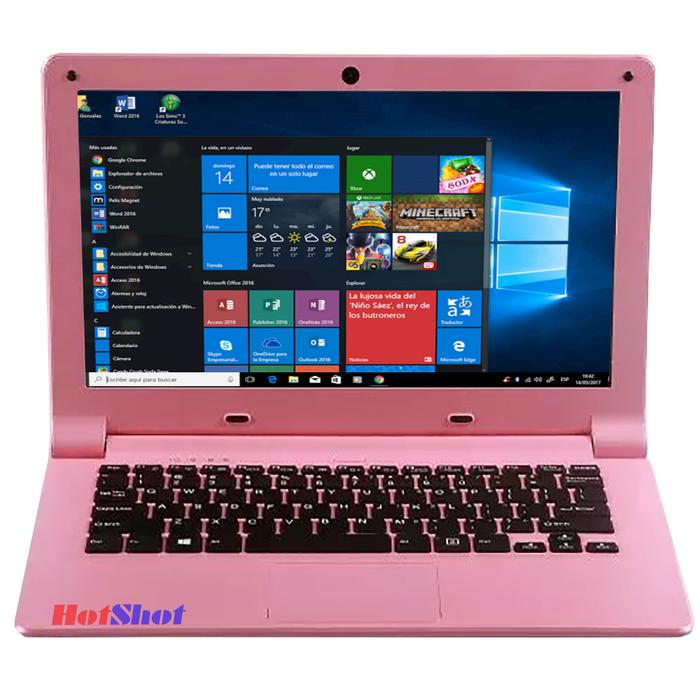 Lap Top para secretarias, MXPKS-002-1, Intel Celeron, 8GB RAM, 512GB SSD, 11.6" Pantalla, 2.5GHz, Windows 10, 9000mAh, 4 a 6 Hrs., PinkyPro