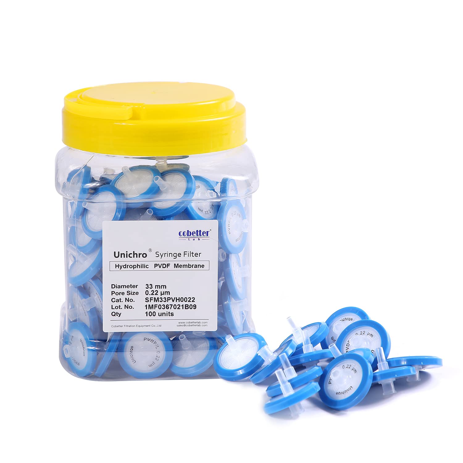 Filtro Jeringa  PVDF hidrofílico, 0.45um, 25mm