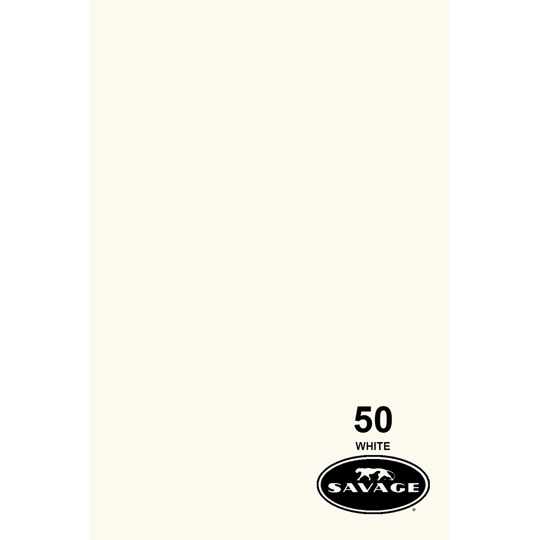 50-1253 Ciclorama Savage Blanco Fondo De Papel White 1.35m X 11m