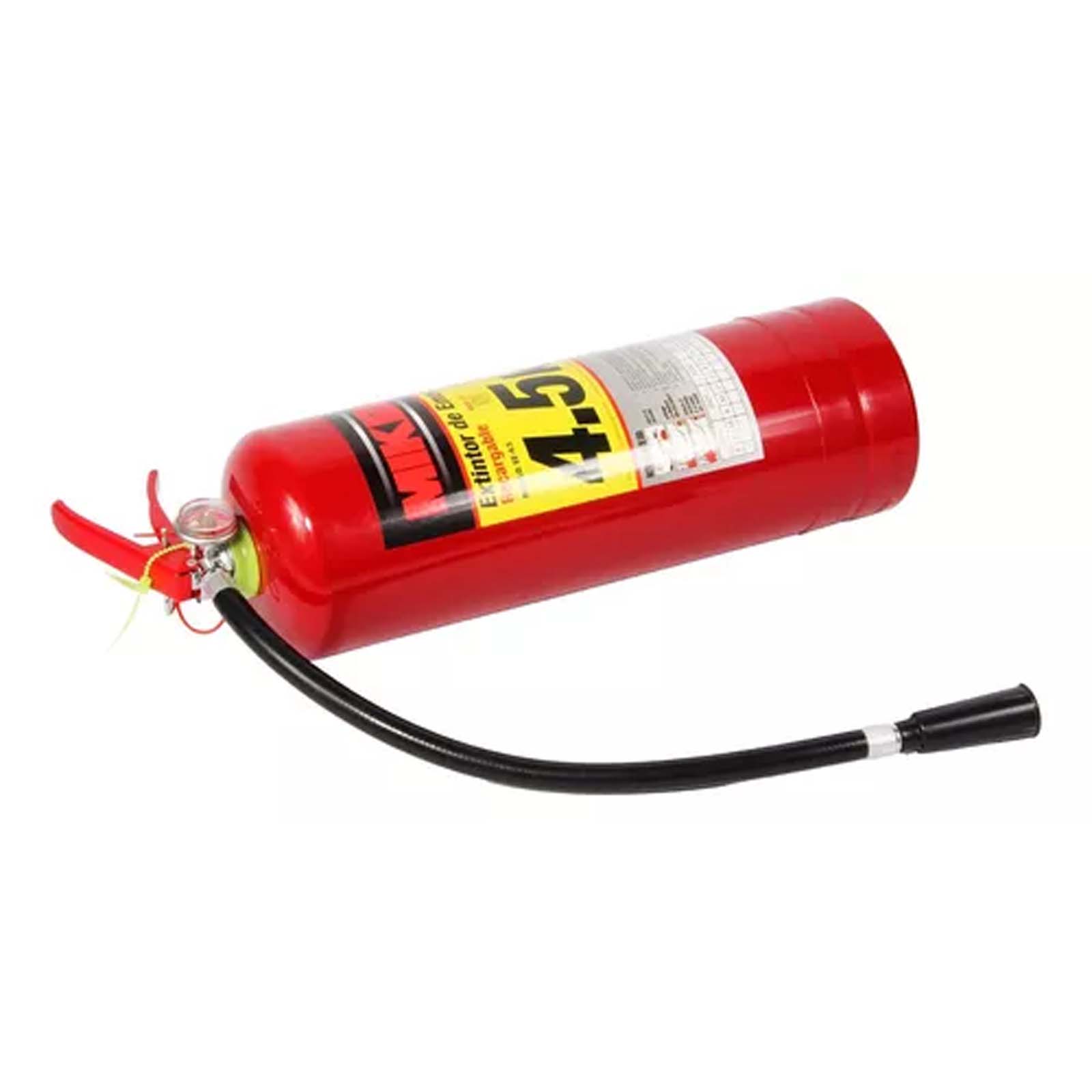Extintor Emergencia Recargable 4.5kg Polvo Químico Mikels