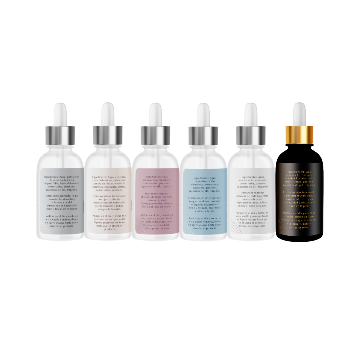 Kit facial 6 Serums 30 ml c/u Shanaturals 