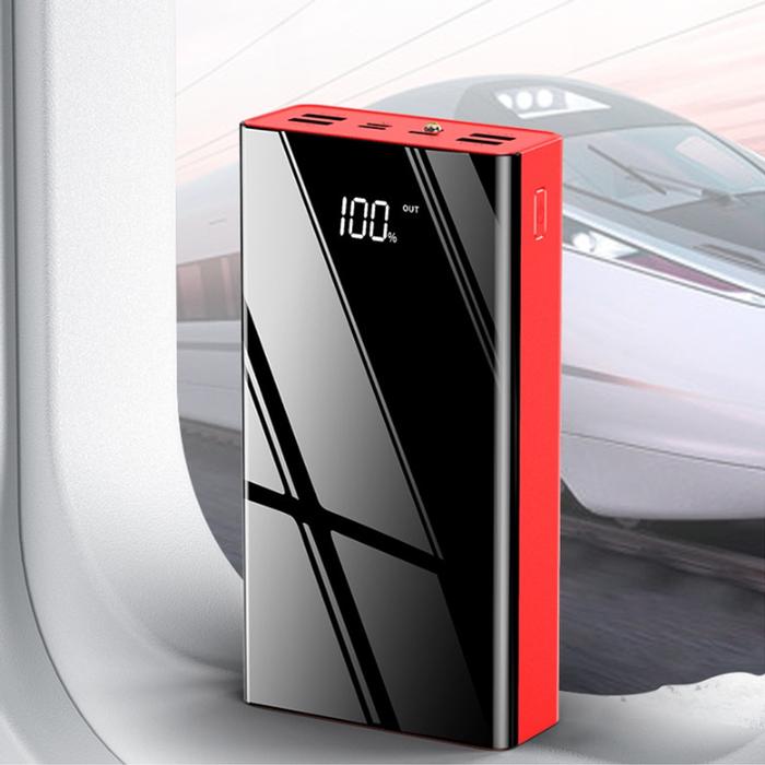 Power Bank 50000 mAh, MXGDH-002-11, 80000mA, Negro, Salida: Alámbrica 4xUSB 2.1A, Entrada: 3X Lightning, Micro USB y Tipo-C 5V, Linterna,, GrandCharge