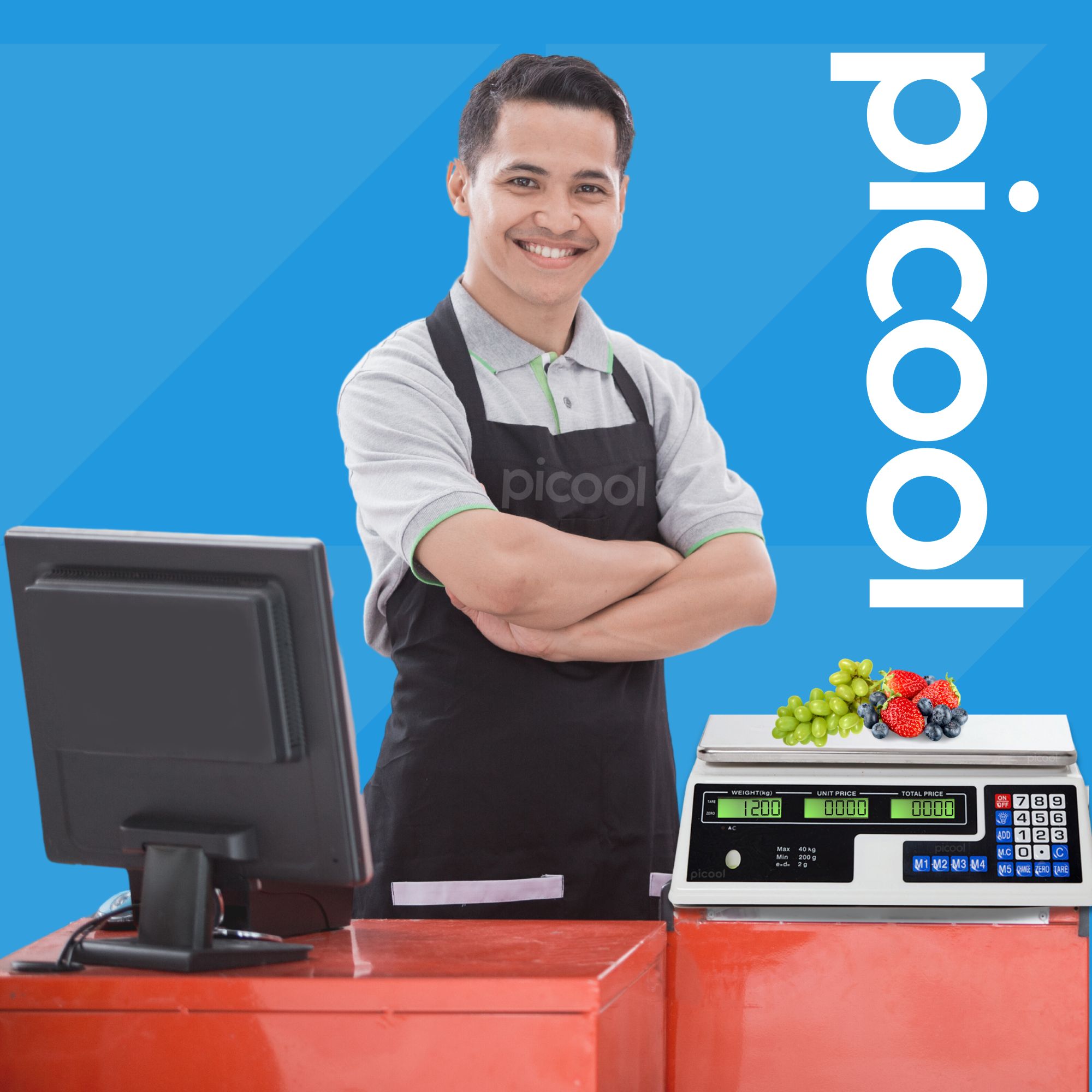 Bascula Comercial Digital 40kg 33cmx23cm Comercio Tienda