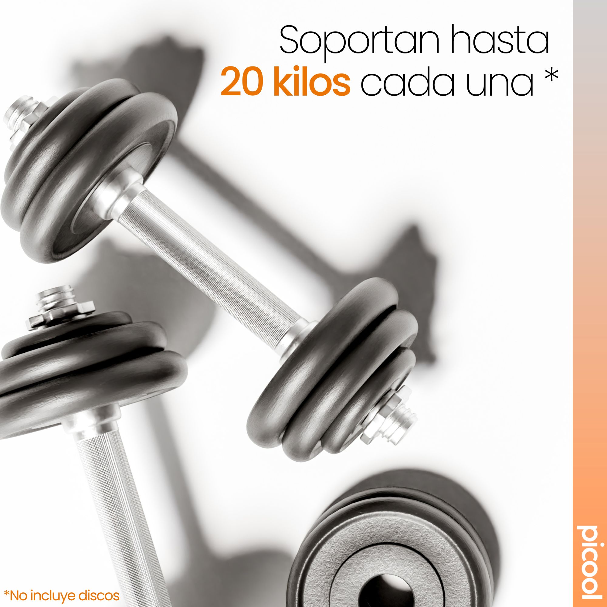 Par De Barras Cromadas Para Mancuerna Y Pesas Ajustables Gym