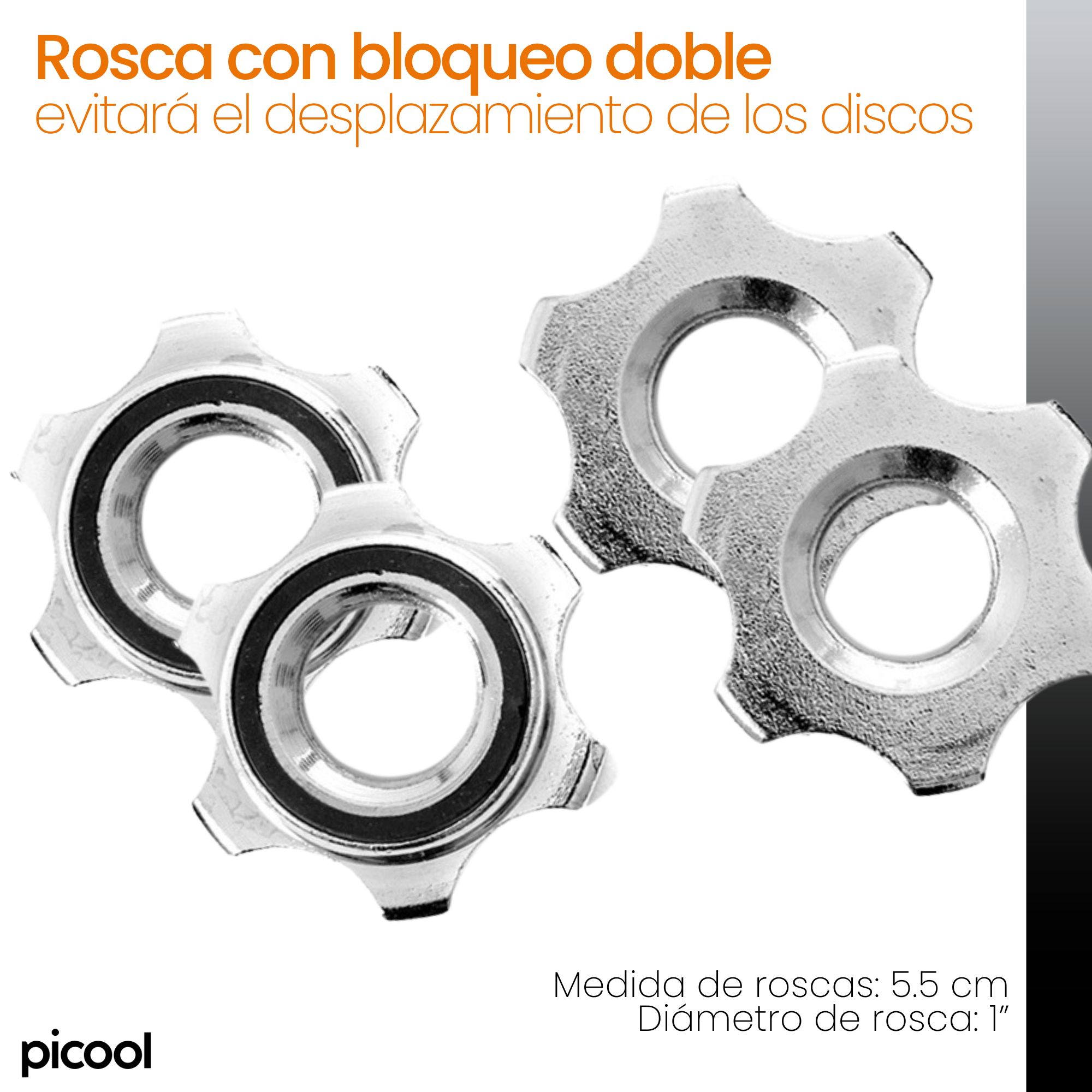 Par De Barras Cromadas Para Mancuerna Y Pesas Ajustables Gym