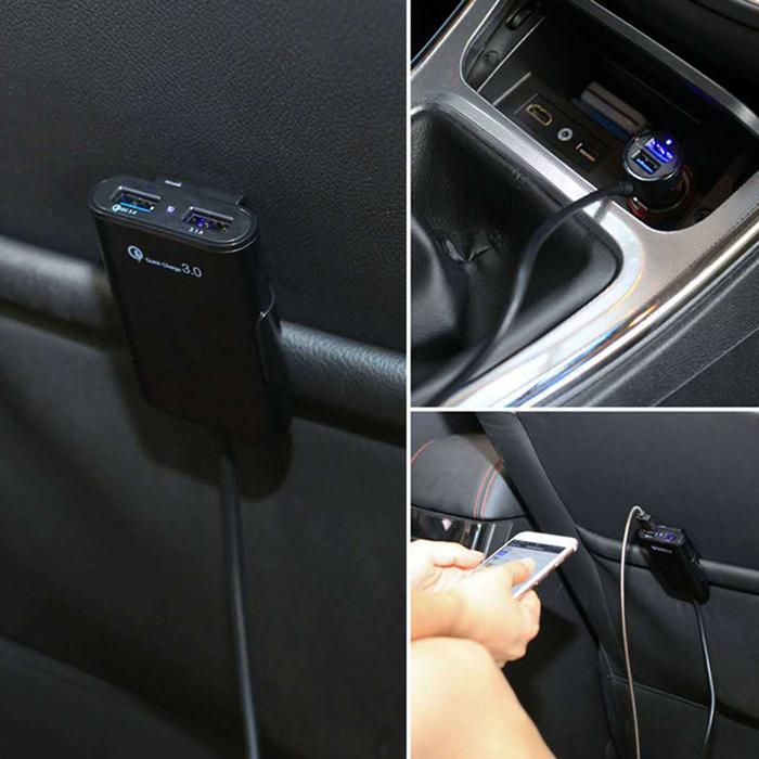 Cargador para Dispositivos Móviles MXMEX-001-29 4 Puertos USB 12-32V Salida 5V 2,4A 5V 3,1A 9-12V 1,8A 5V 3,1A Negro, ChargePro