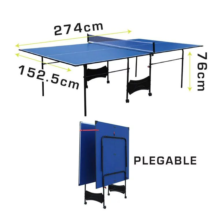 Mesa de ping pong tamaño oficial plegable