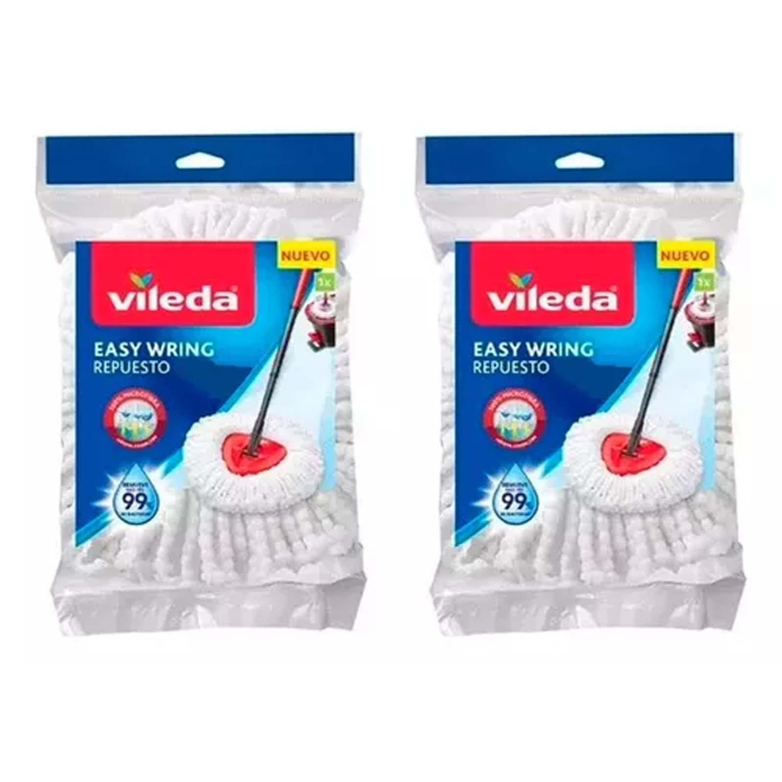 Kit Limpieza Cubeta Limpiador Clean Vileda+2 Repuestos Easy Wring