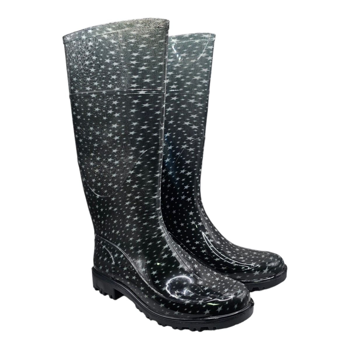 Bota De Lluvia Impermeable Dama Estrellas