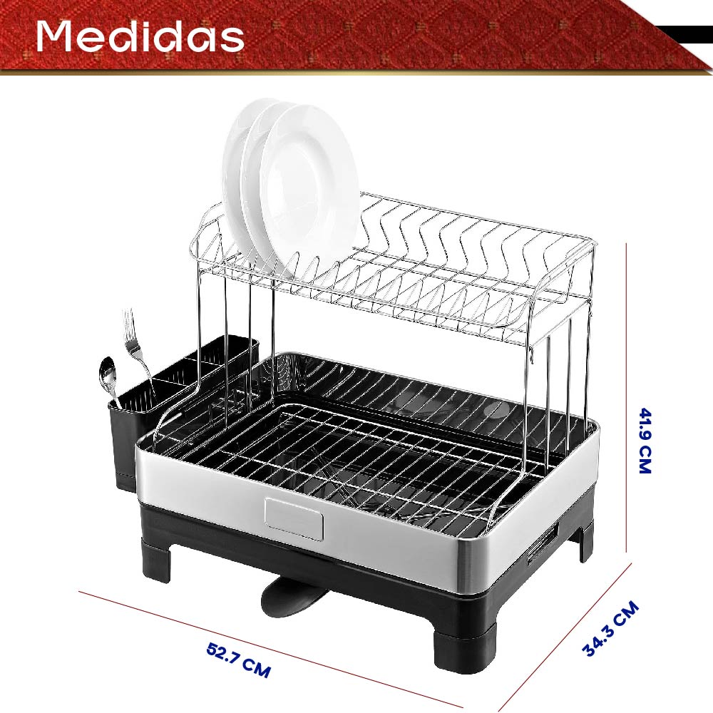 Escurridor Para Platos De Acero Inoxidable Para Fregadero