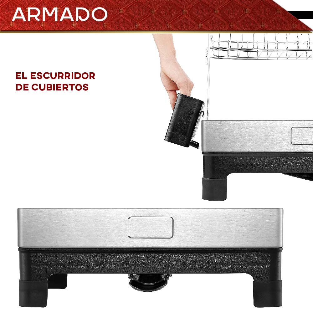 Escurridor Para Platos De Acero Inoxidable Para Fregadero