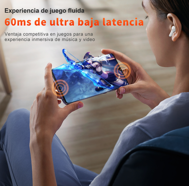 AudIfonos QERE inalámbricos E28, TWS, Bluetooth 5,3, micrófono HD, HIFI, controlador de 13mm, auricular impermeable para juegos de baja latencia.