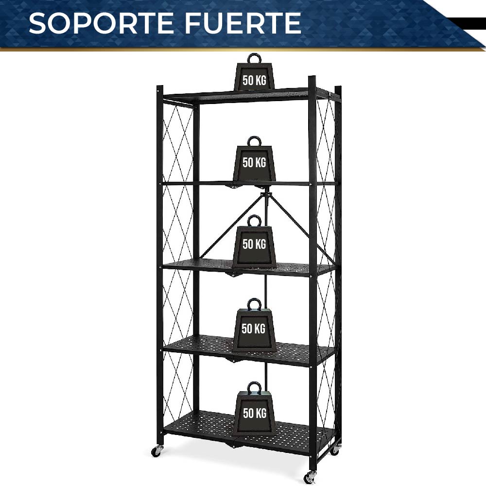 Estante Metalico Anaquel Rack Plegable 5 Niveles