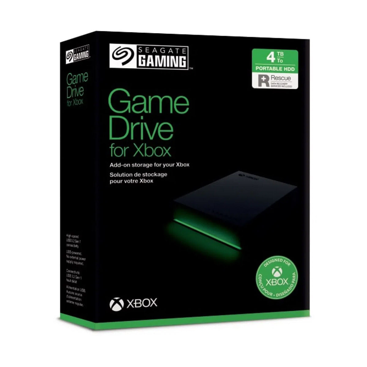 Disco Duro Externo Seagate para Xbox Stkx4000402 4tb Usb 3.2 Led