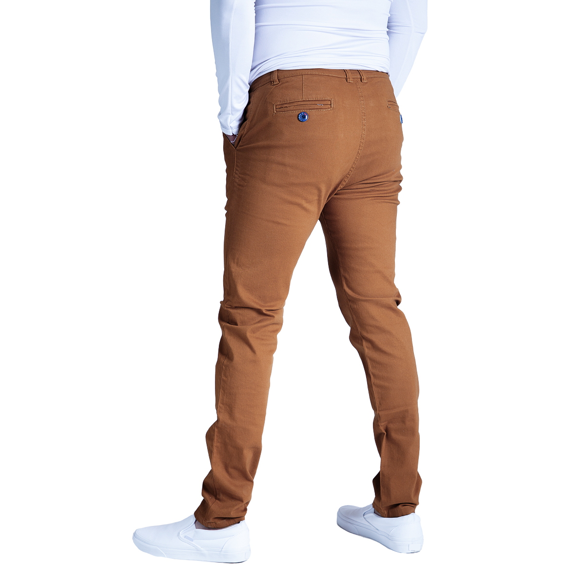 Pantalon Caballero Hombre Casual de Gabardina Strech Skinny 