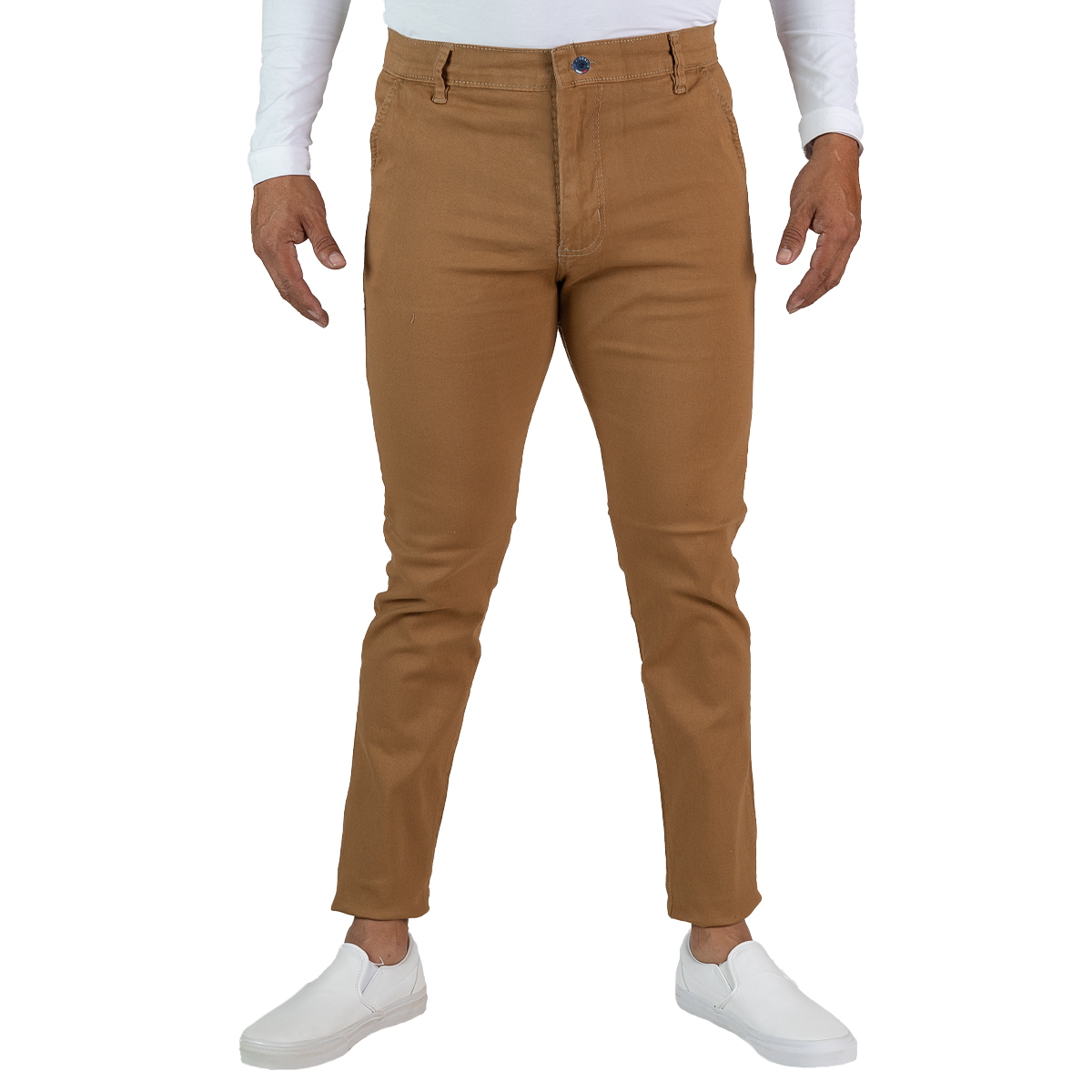Pantalon Caballero Hombre Casual de Gabardina Strech Skinny 