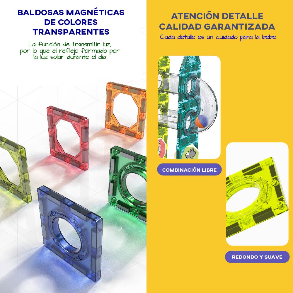 Bloques magneticos Chic Fantasy P80 para construir con Rueda musical