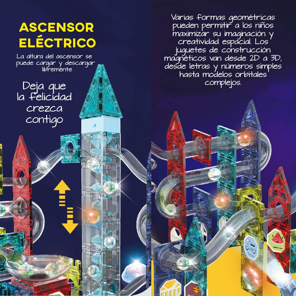 Bloques magneticos Chic Fantasy P80 para construir con Rueda musical