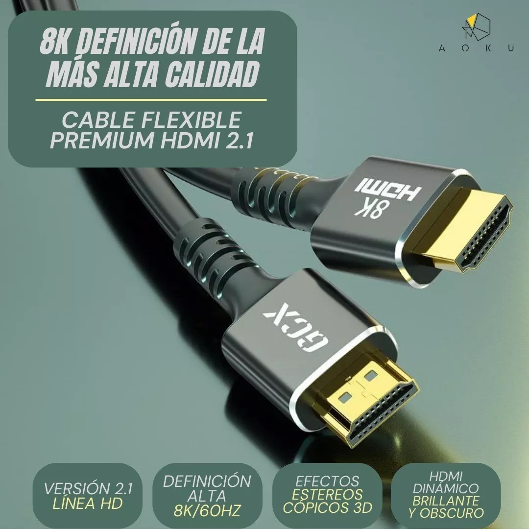 Cable HDMI 2.1 Alta Velocidad 4k 120Hz 10 Metros