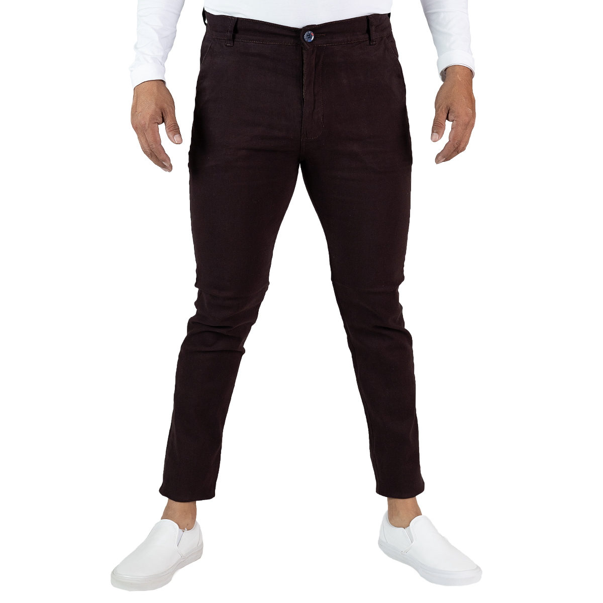 Pantalon Caballero Hombre de Gabardina Strech Skinny